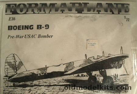 Formaplane 1/72 Boeing B-9 Bomber - Bagged, E16 plastic model kit